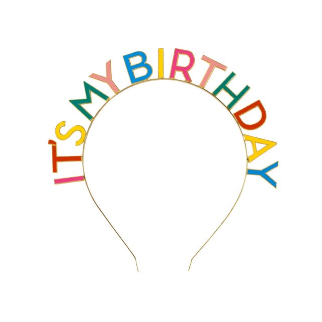 <img class='new_mark_img1' src='https://img.shop-pro.jp/img/new/icons60.gif' style='border:none;display:inline;margin:0px;padding:0px;width:auto;' />Talking Tables  IT'S MY BIRTHDAY ヘッドバンド Rainbow