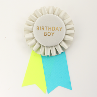ロゼット BIRTHDAY BOY  Gray/Yellow/Turquoise