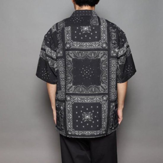 THE NORTH FACE(ザノースフェイス) S/S Aloha Vent Shirt(ショートスリーブアロハベントシャツ)【バンダナリニューアルブラック】Mens  NR22330