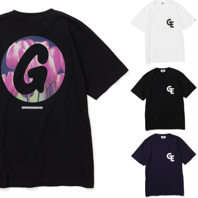 GOODENOUGH / グッドイナフ | フラワー 両面プリント Tシャツ | M | ブラック | メンズ