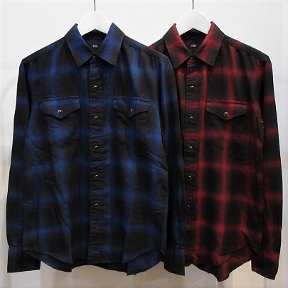 【S】Rags McGREGOR OMBRE CHECK RC SHIRTSシャツ