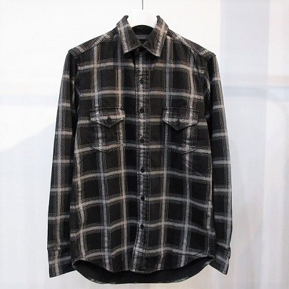 MINEDENIM / マインデニム | 1809-5002 / Black Denim Check Print SH