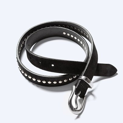 MINEDENIM / マインデニム | Suede Leather studs Belt / レザー 