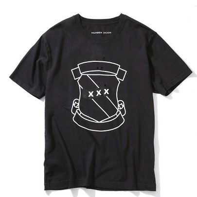 GOD SELECTION XXX x NUMBER(N)INET-Shirt黒