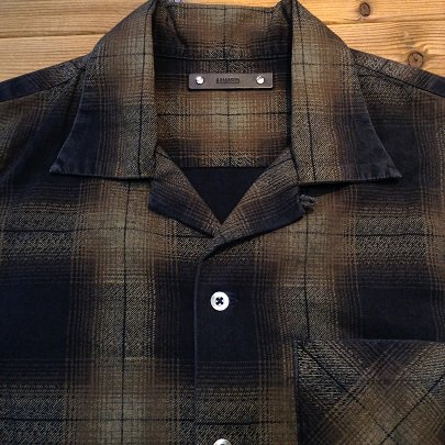 MINEDENIM / マインデニム | 1908-5002 / BD Ombre Check Open Collar 