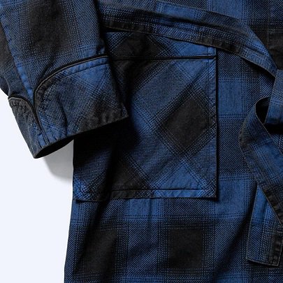 MINEDENIM / マインデニム | 2002-9002 / Black Denim Check Gawn