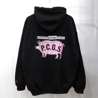 パーカーPORKCHOP/SPEED SLAVE HOODIE（ブラック）