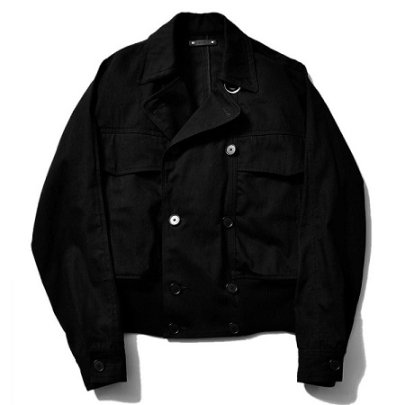 minedenim Black Denim Short Trench JKT - fawema.org