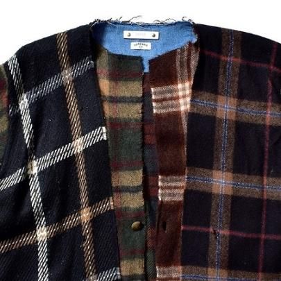 MINEDENIM / マインデニム | OLD PARK Check Muffler Cardigan