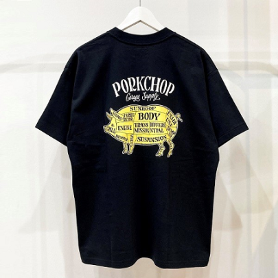 メンズPORKCHOP PORK BACK TEE/GRAY×BKOR - www.sayonarascleaning.com