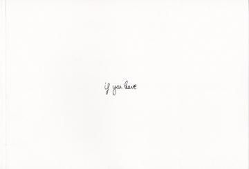 if you leave : volume