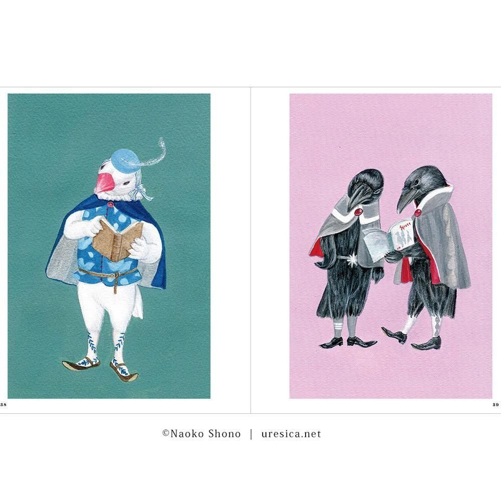 庄野ナホコ「Books & Birds」展 原画 美品 庄野ナホコ「Books & Birds」展 原画 美品 庄野ナホコ「Books