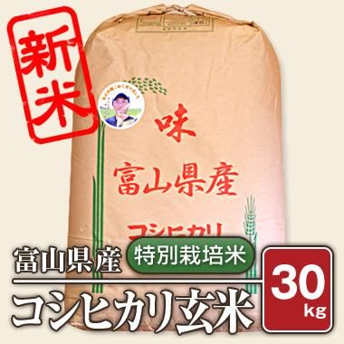 【送料無料】富山県産　特別栽培米コシヒカリ(令和4年) 30kg【玄米】［通販商品］ - 米 通販｜もっちもちで美味しい お米 販売｜米蔵やごう