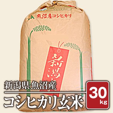 送料無料】新潟 魚沼産 コシヒカリ(令和5年産) 30kg【玄米】 - 米 通販｜もっちもちで美味しい お米 販売｜米蔵やごう