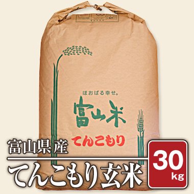 【送料無料】富山県産 てんこもり(令和4年) 30kg【玄米】 - 米 通販｜もっちもちで美味しい お米 販売｜米蔵やごう