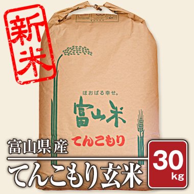 送料無料】富山県産 てんこもり(令和5年) 30kg【玄米】 - 米 通販