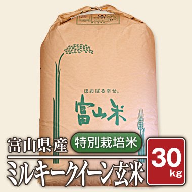 【送料無料】富山県産 特別栽培米 ミルキークィーン(令和4年) 30kg【玄米】［通販商品］ - 米 通販｜もっちもちで美味しい お米 販売｜米蔵やごう