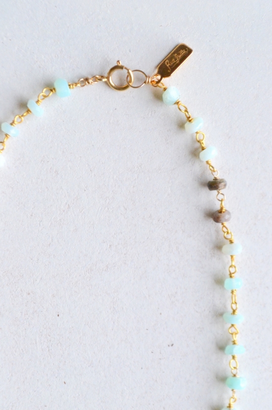 RueBelle Peruvian opal ×turquoise necklace - LaLaLei