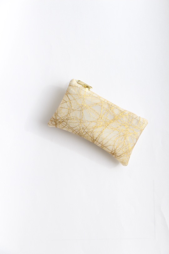 Luisa Cevese gold fabric coin case - LaLaLei