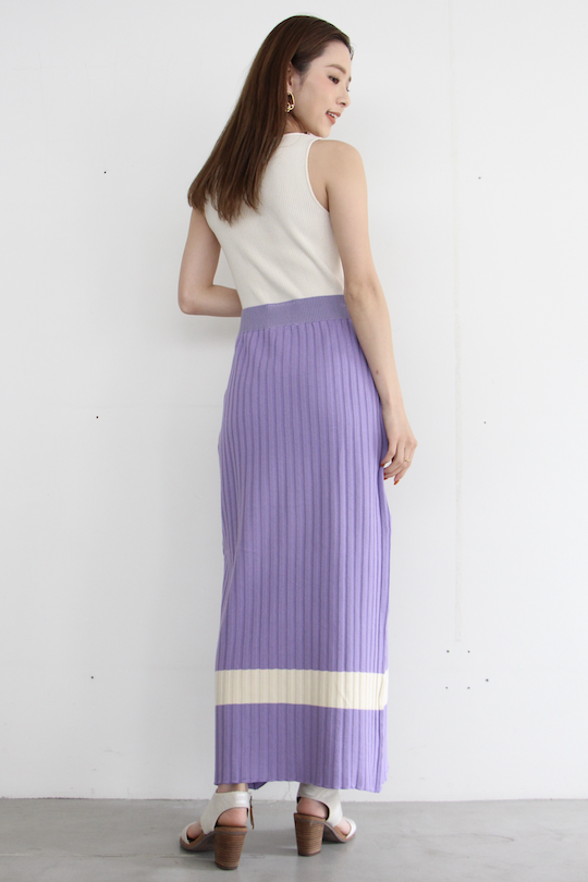 RITA ROW cotton tight skirt purple