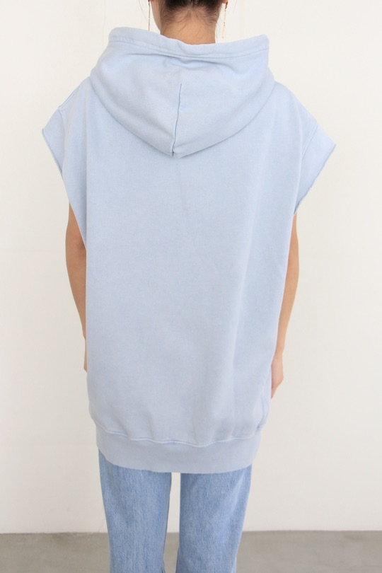 Leon&Harper light blue sweat half-sleeve hoodie TOPS