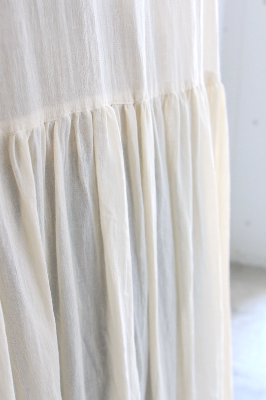 LaLaLei see-through cotton cardigan Beige