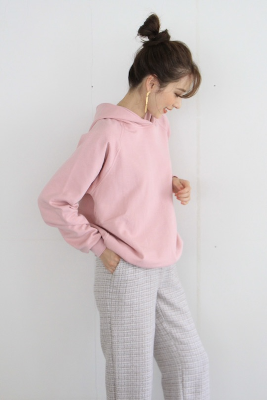 mila.vert organic cotton hoodie sweat pink TOPS