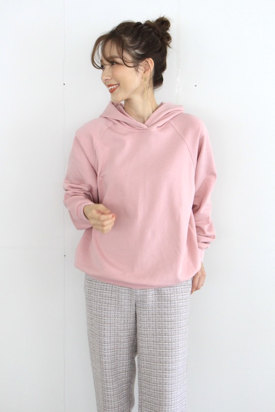 mila.vert organic cotton hoodie sweat pink TOPS