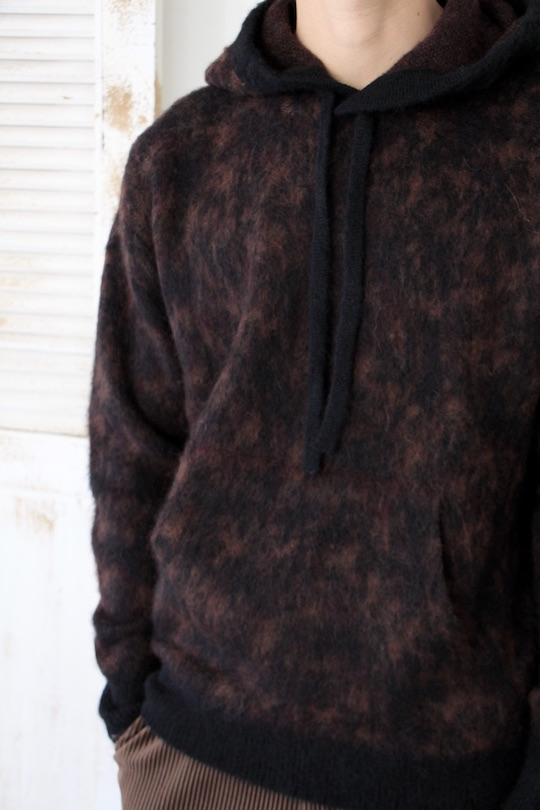 -Men's- roberto collina alpaca brown hoodie