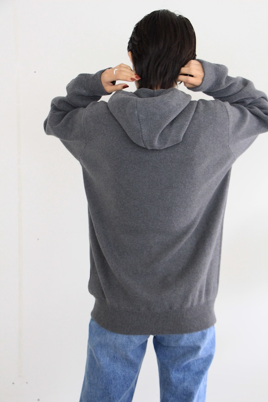 -Men's- roberto collina gray knit hoodie