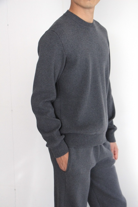 -Men's- roberto collina simple gray knit