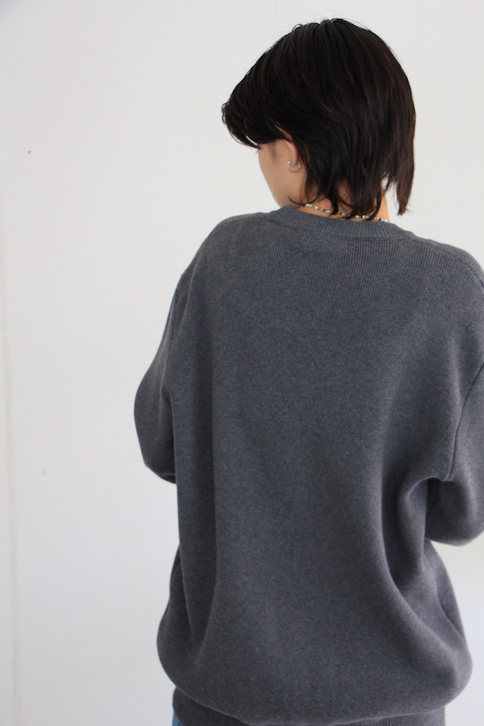-Men's- roberto collina simple gray knit