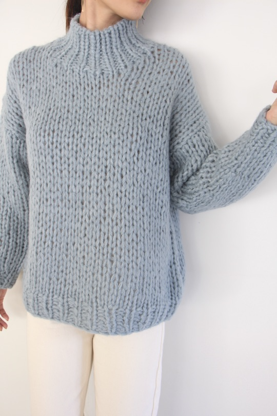 JUST cookie knit -blue-