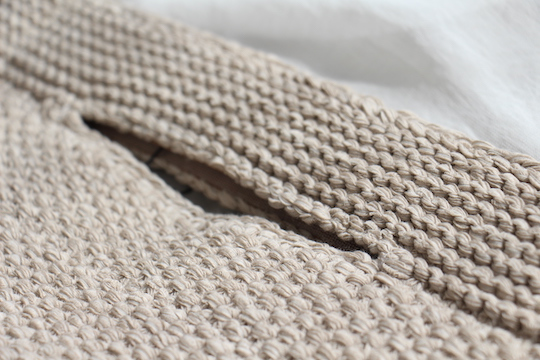 roberto collina cotton knitted hand bag - beige-