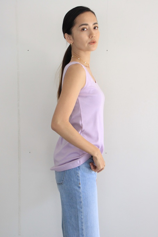 by basic cotton  sleevelss Tops purple