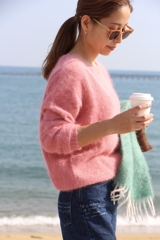 roberto collina angora knit pink