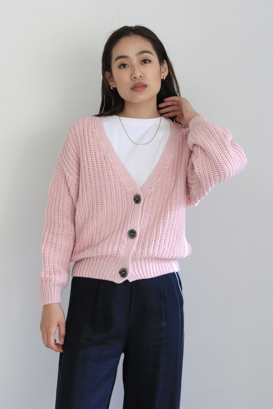 JAN 'N JUNE knit cardigan faded pink