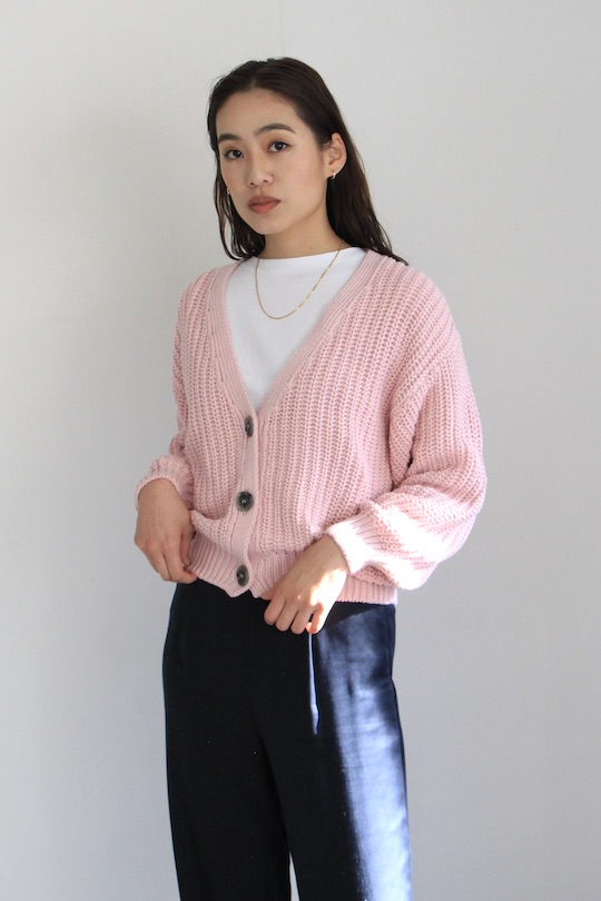 JAN 'N JUNE knit cardigan faded pink