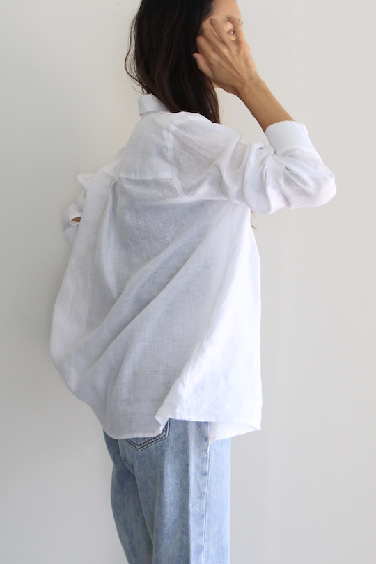 HOMEWARD  white linen shirt