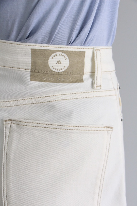 Mud jeans Mams stretch tapered =off white=