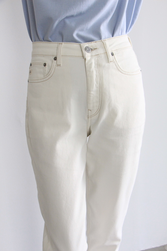 Mud jeans Mams stretch tapered =off white=
