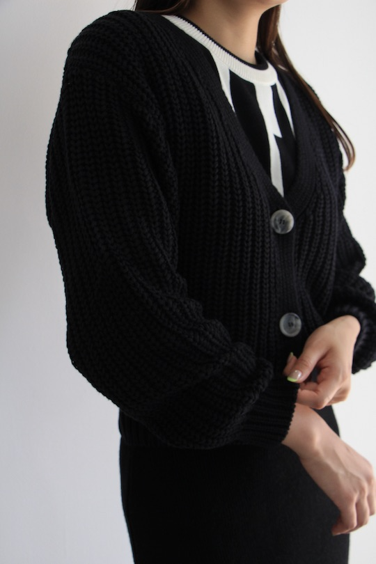 JAN 'N JUNE knit jacket LENA =black=