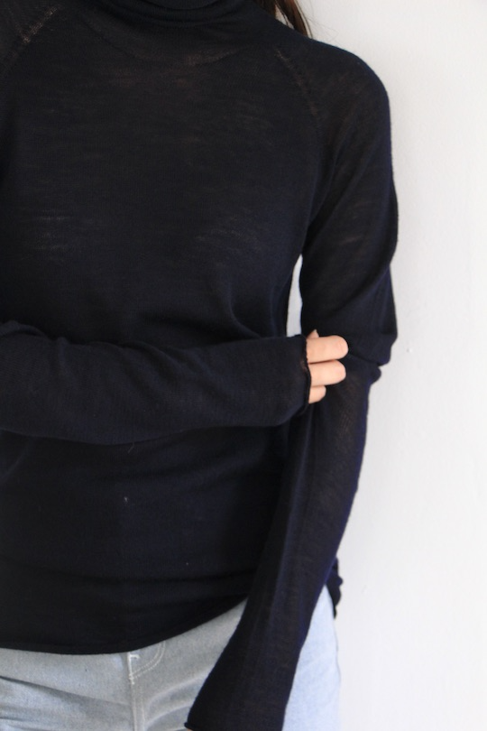 roberto collina SEMI SHEER TURTLENECK