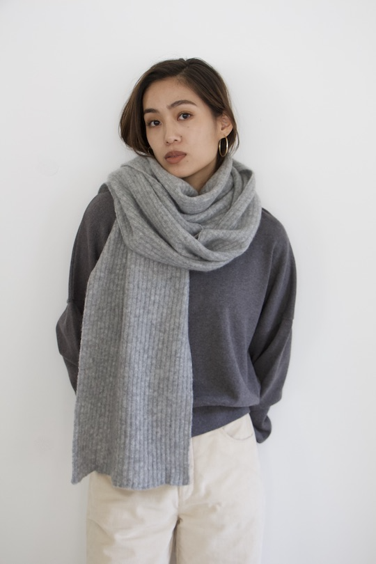 roberto collina CASHMERE SCARF =grey=