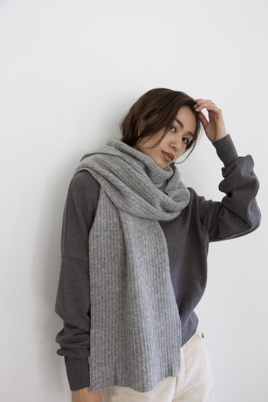 roberto collina CASHMERE SCARF =grey=