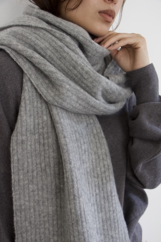 roberto collina CASHMERE SCARF =grey=