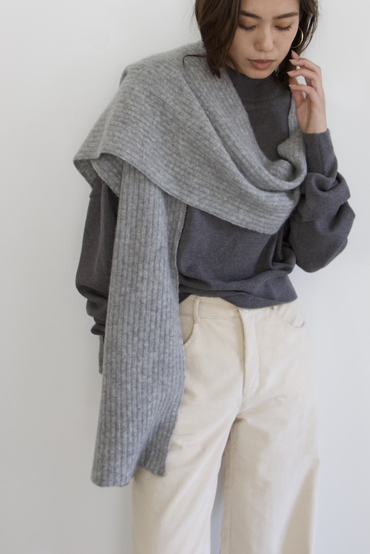 roberto collina CASHMERE SCARF =grey=