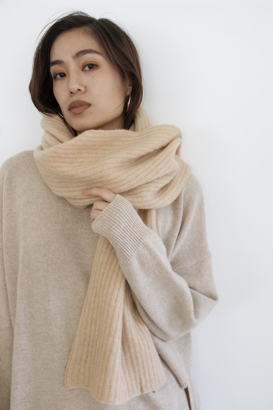 roberto collina CASHMERE SCARF =camel=