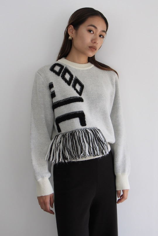 ALYSI graphic monotone knit