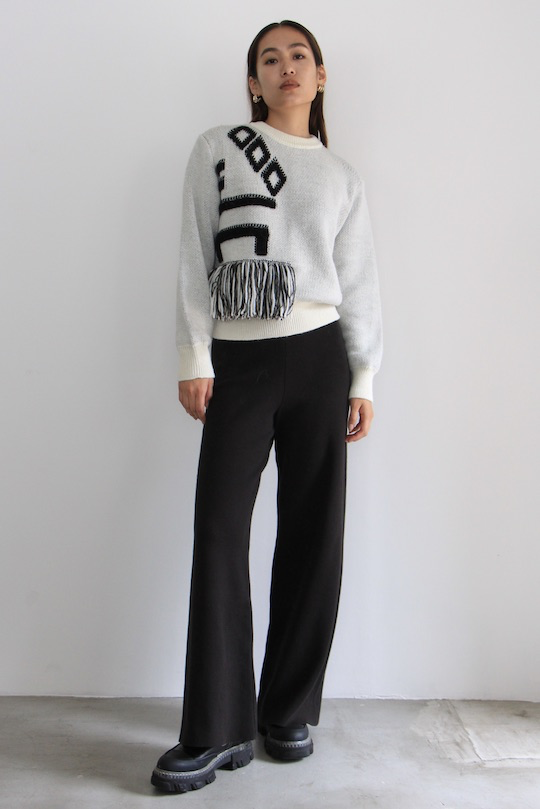 ALYSI graphic monotone knit